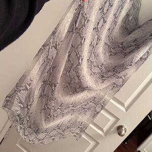 Club Monaco Grey Snake Print Scarf